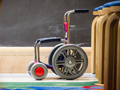 A child's wheelchair